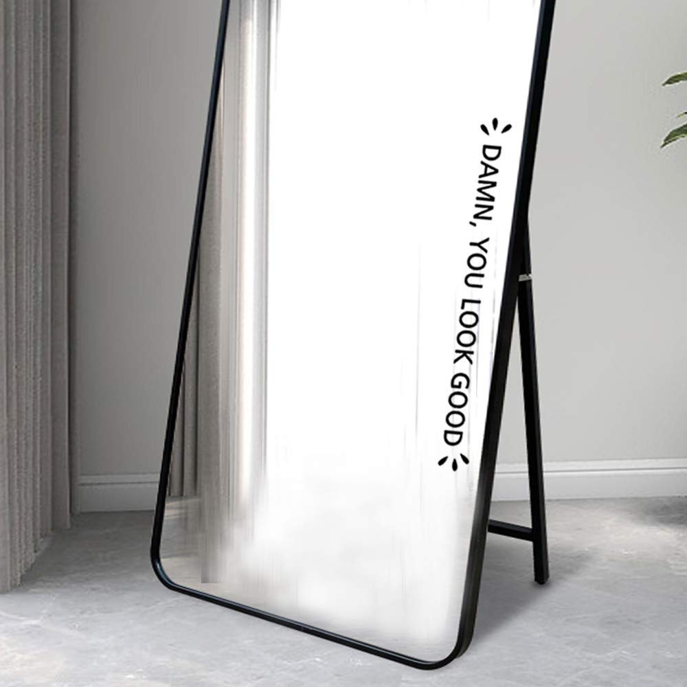 Motivational Mirror Decal - 'You Look Good' Positive Affirmation Vinyl Sticker for Bathroom & Bedroom Decor (13x1.3 Inch) - Self-Esteem Booster & Daily Inspiration