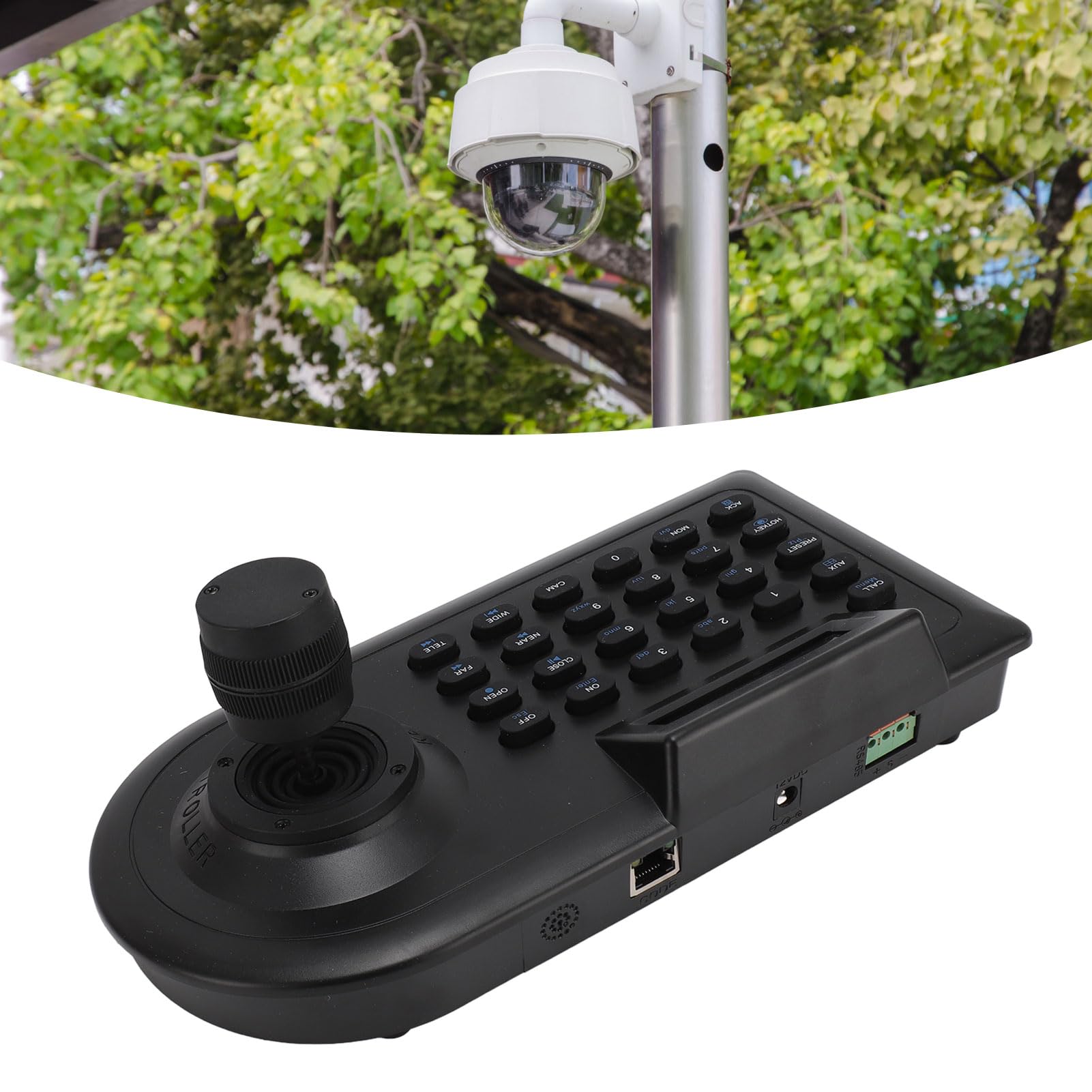 PTZ Camera Controller Keyboard with LCD Screen - 32 DVR 256 Dome Control for Surveillance Systems