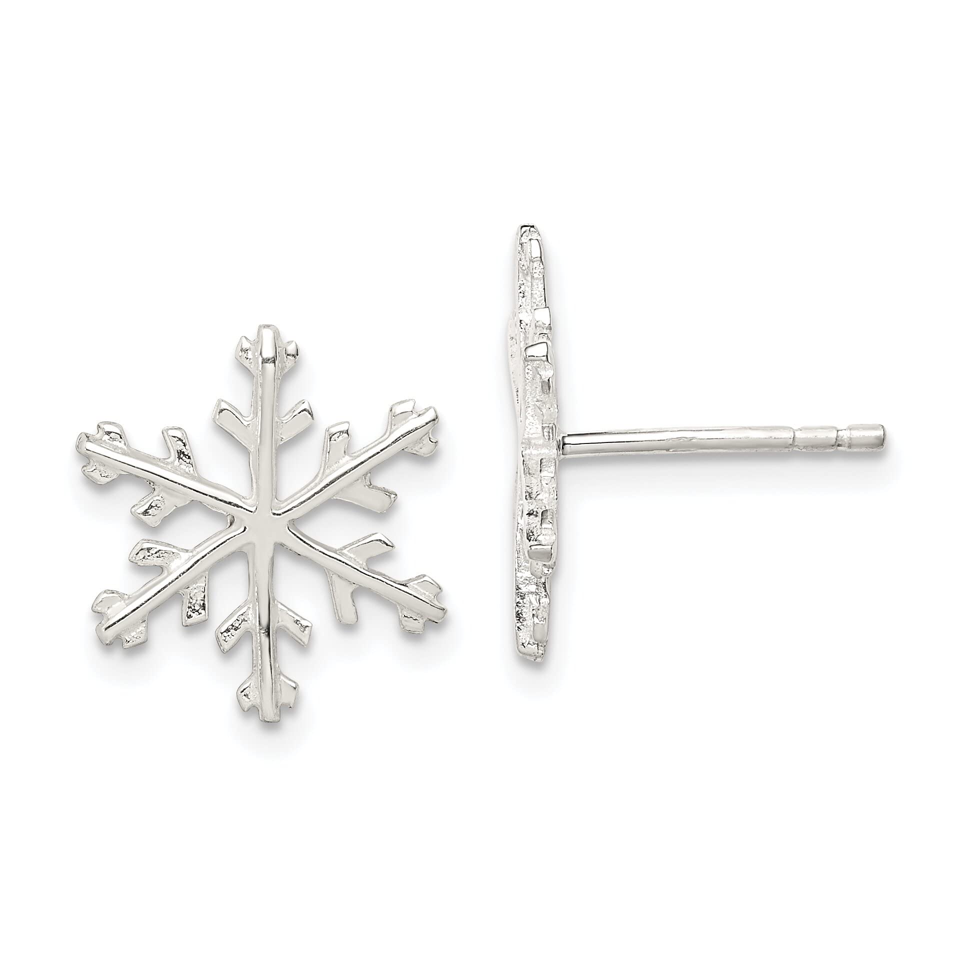 Sterling Silver Snowflake Earrings - Winter Holiday Jewelry for Women - Perfect for Christmas Gifts, Party Accessories & Seasonal Fashion