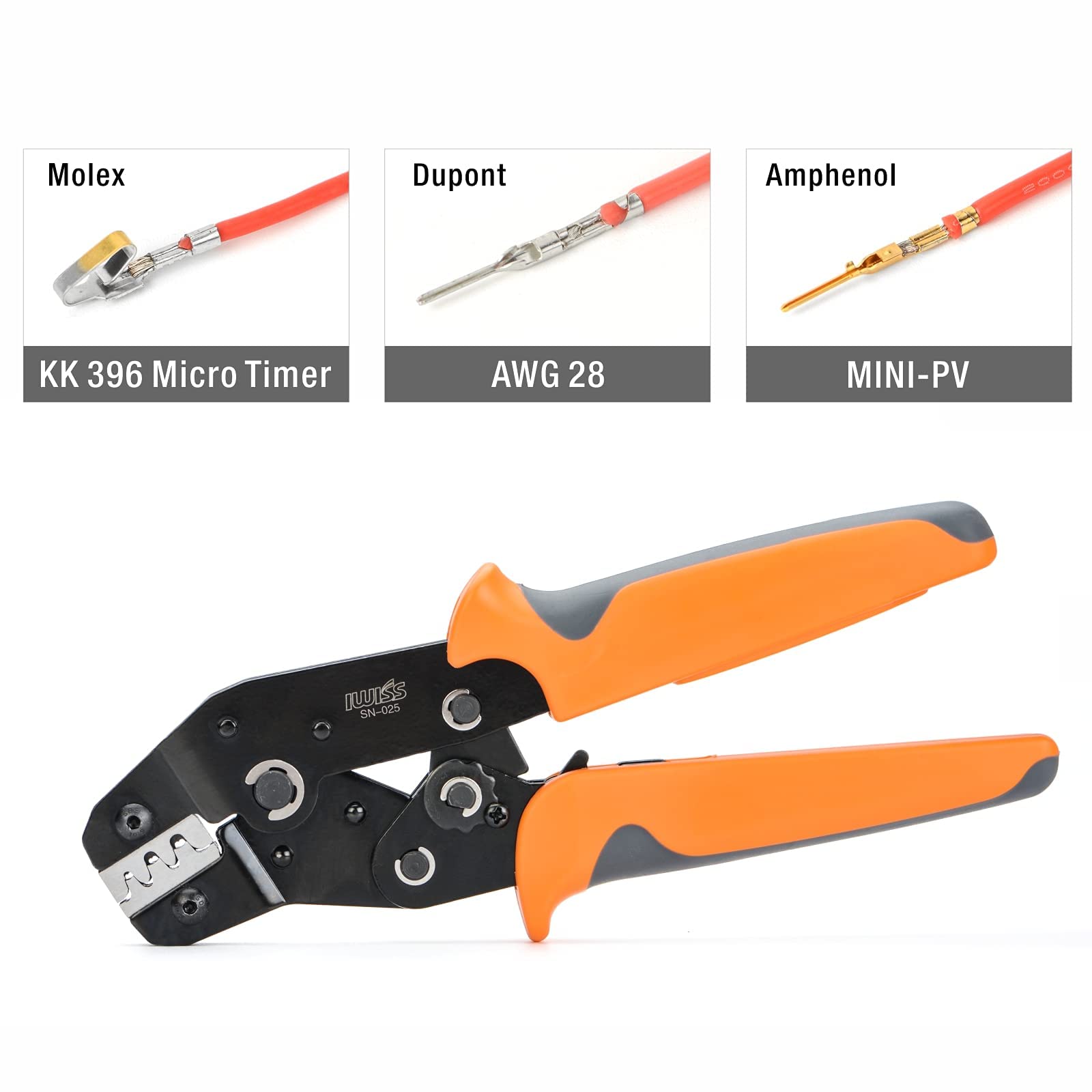 Premium iCrimp SN-025 Crimping Tool for Dupont Pins & D-Sub Connectors - 620pcs 2.54mm Pitch Dupont Connector Kit - Perfect for DIY Electronics, Arduino Projects & Computer Cable Repair
