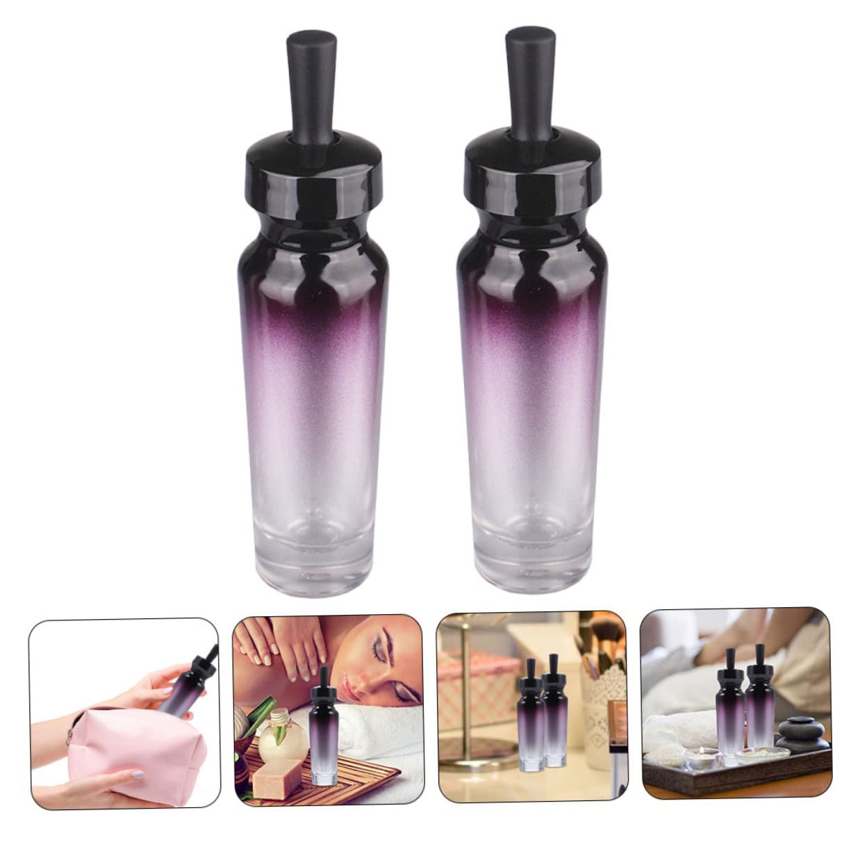 Minkissy 20ml Refillable Glass Perfume Bottles with Dropper - Leakproof Essential Oil Containers for Travel, Aromatherapy & DIY Beauty Products