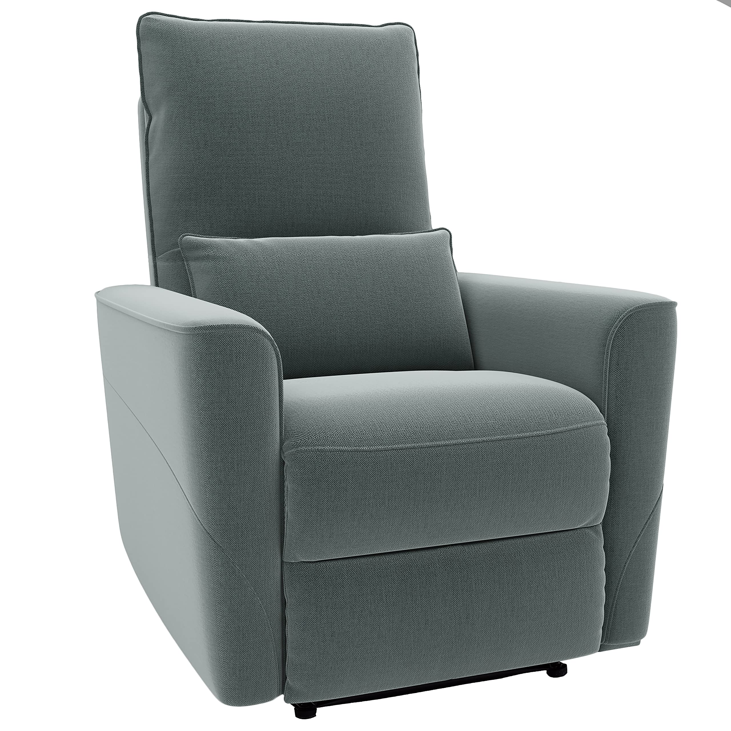 Beyamis Manual Recliner Chair with Padded Seat - Comfortable Living Room & Bedroom Reclining Sofa with 4 Armrests & 2 Backrests - Perfect for Relaxing, Watching TV, or Napping