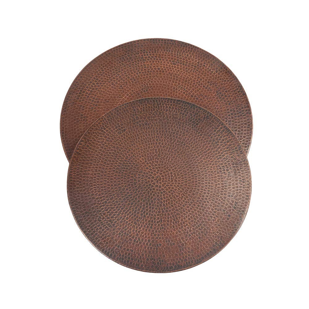 Premier Copper Products LS18DB 18-Inch Hand Hammered Copper Lazy Susan Turntable - Oil Rubbed Bronze Finish - Perfect for Dining Tables, Kitchen Countertops & Buffet Serving