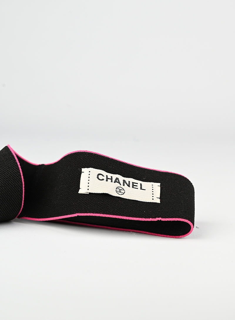 Chanel Black Hair Scarf - Luxury Silk Hair Accessory for Women, Perfect for Everyday Wear & Special Occasions