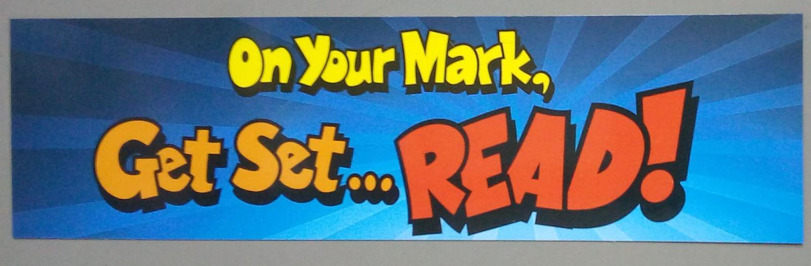 Custom Bookmark - On Your Mark, Get Set... READ! - Perfect for Book Lovers, Students & Gifts
