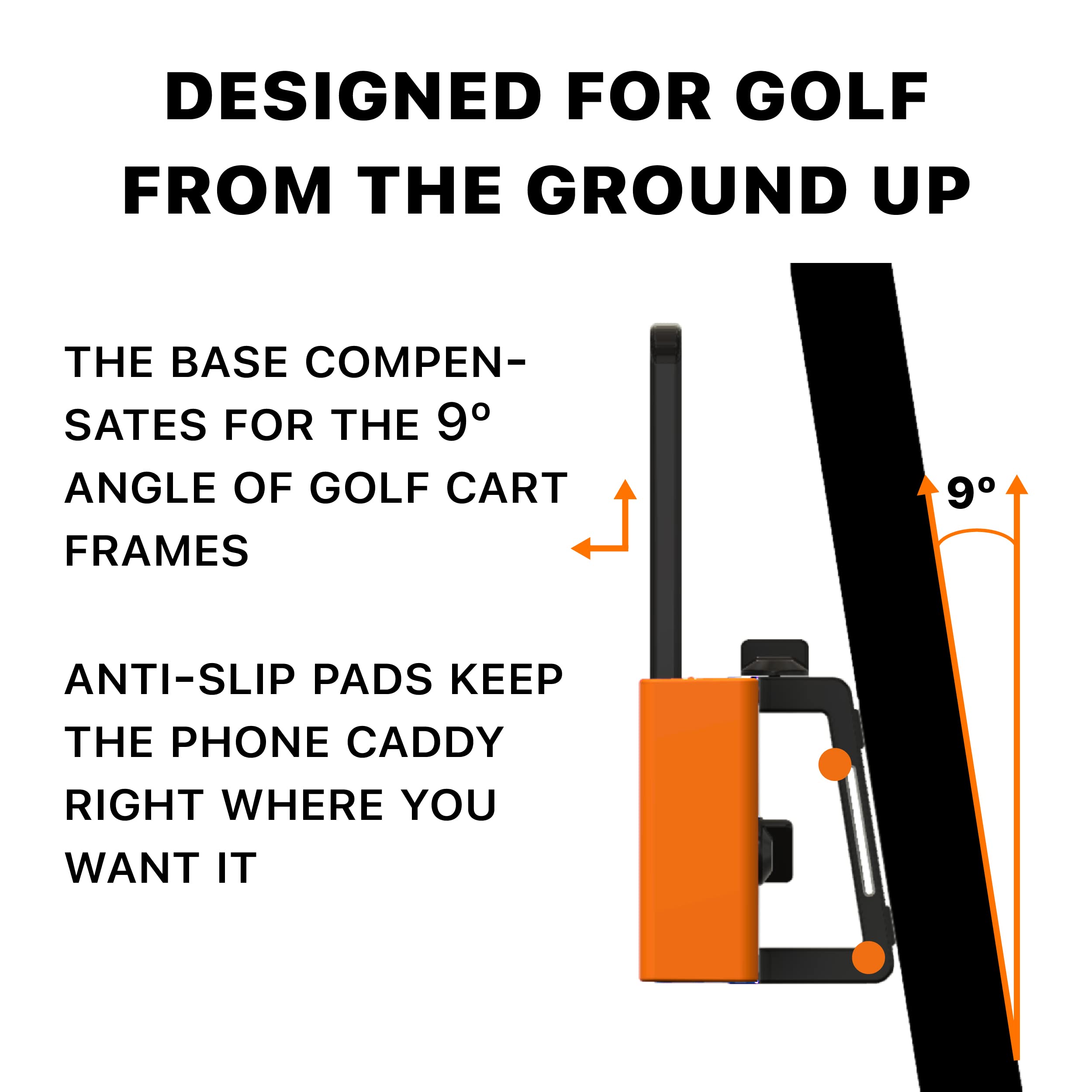Patriotic Phone Caddy for Golf - Universal Smartphone Holder Compatible with iPhone, Samsung & More - Perfect for Golf Carts, Cars & Home Use