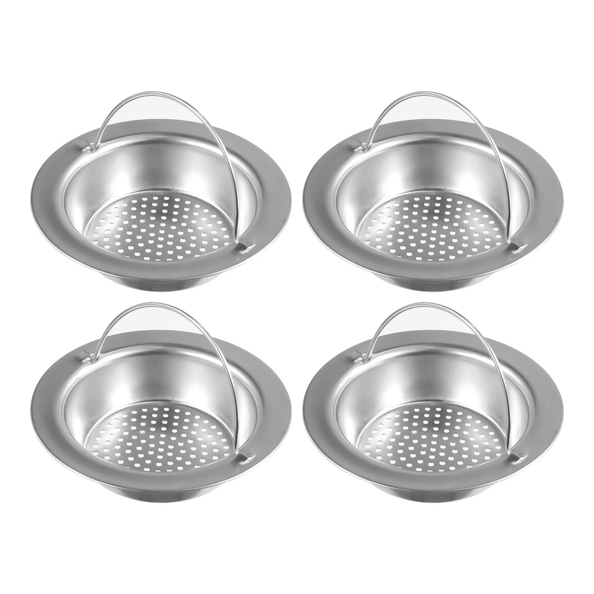 4-Pack Premium Stainless Steel Kitchen Sink Strainer with Handle - 4.33