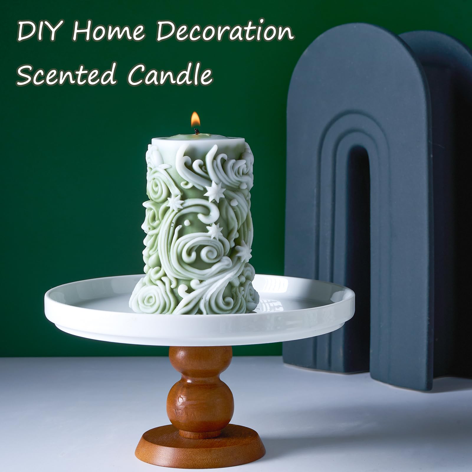 3D Spiral Carved Silicone Candle Molds - Geometric Wave Cylinder Resin Molds for DIY Home Decor, Epoxy Crafts, and Unique Pillar Candles | Perfect for Wedding Centerpieces, Holiday Decorations & Handmade Gift Making