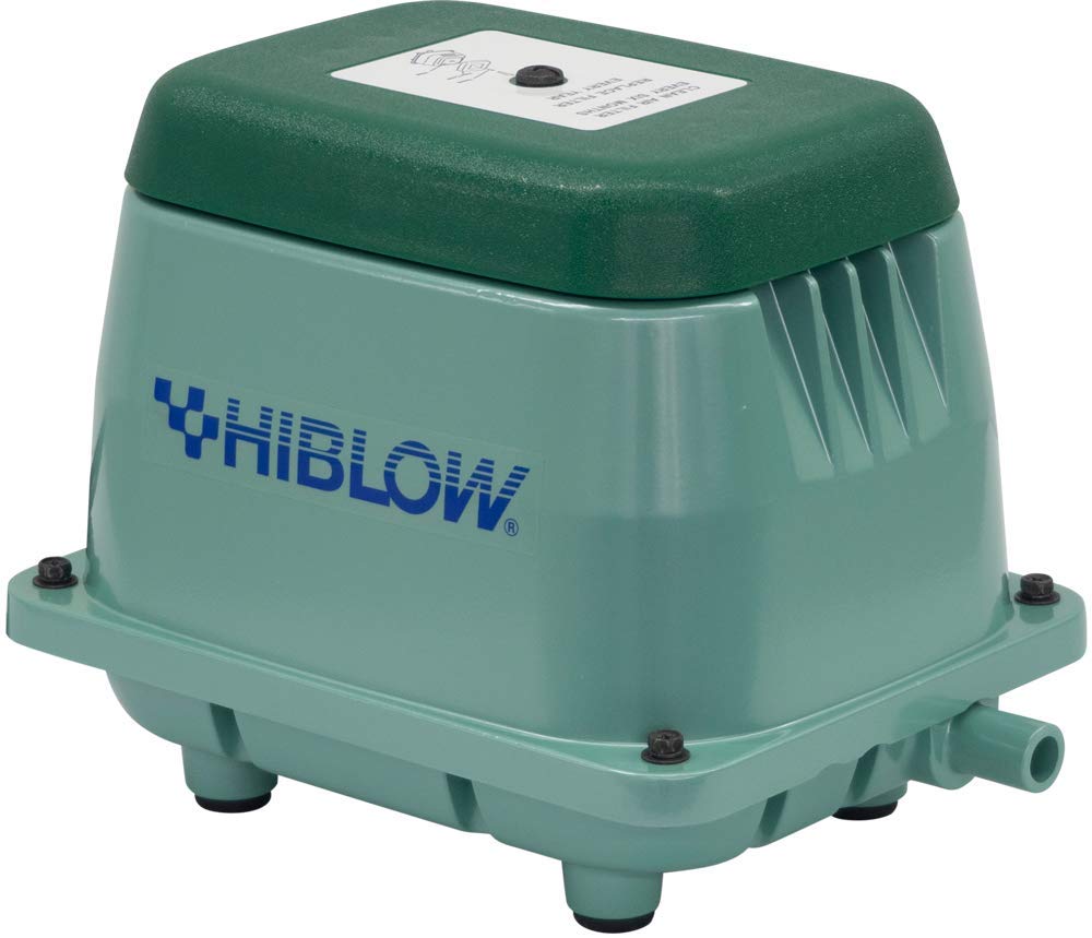 HIBLOW HP-80 Linear Air Pump for Ponds & Septic Tanks - High Efficiency Oxygenation System for Water Gardens, Fish Tanks, and Wastewater Treatment