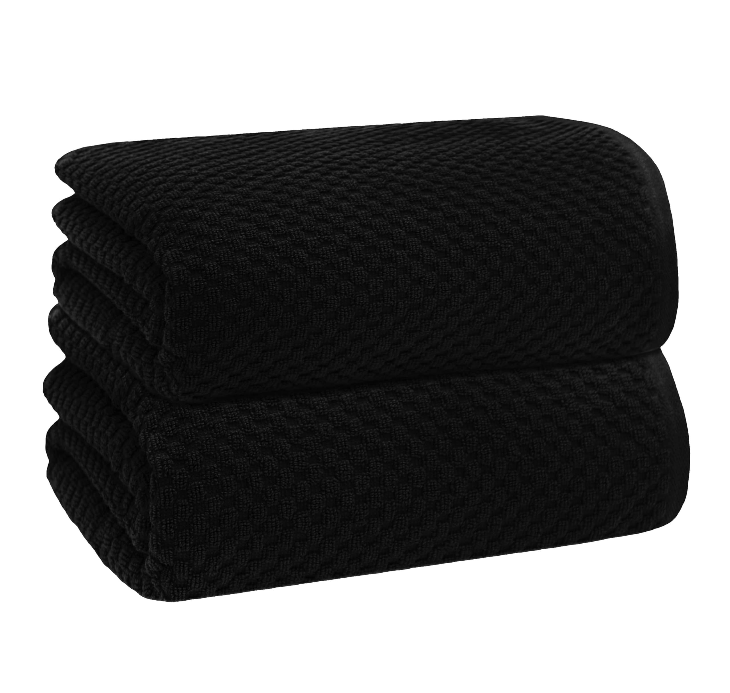 Premium 100% Ringspun Cotton Waffle Weave Bath Towels - Set of 2 Luxury Oversized 35