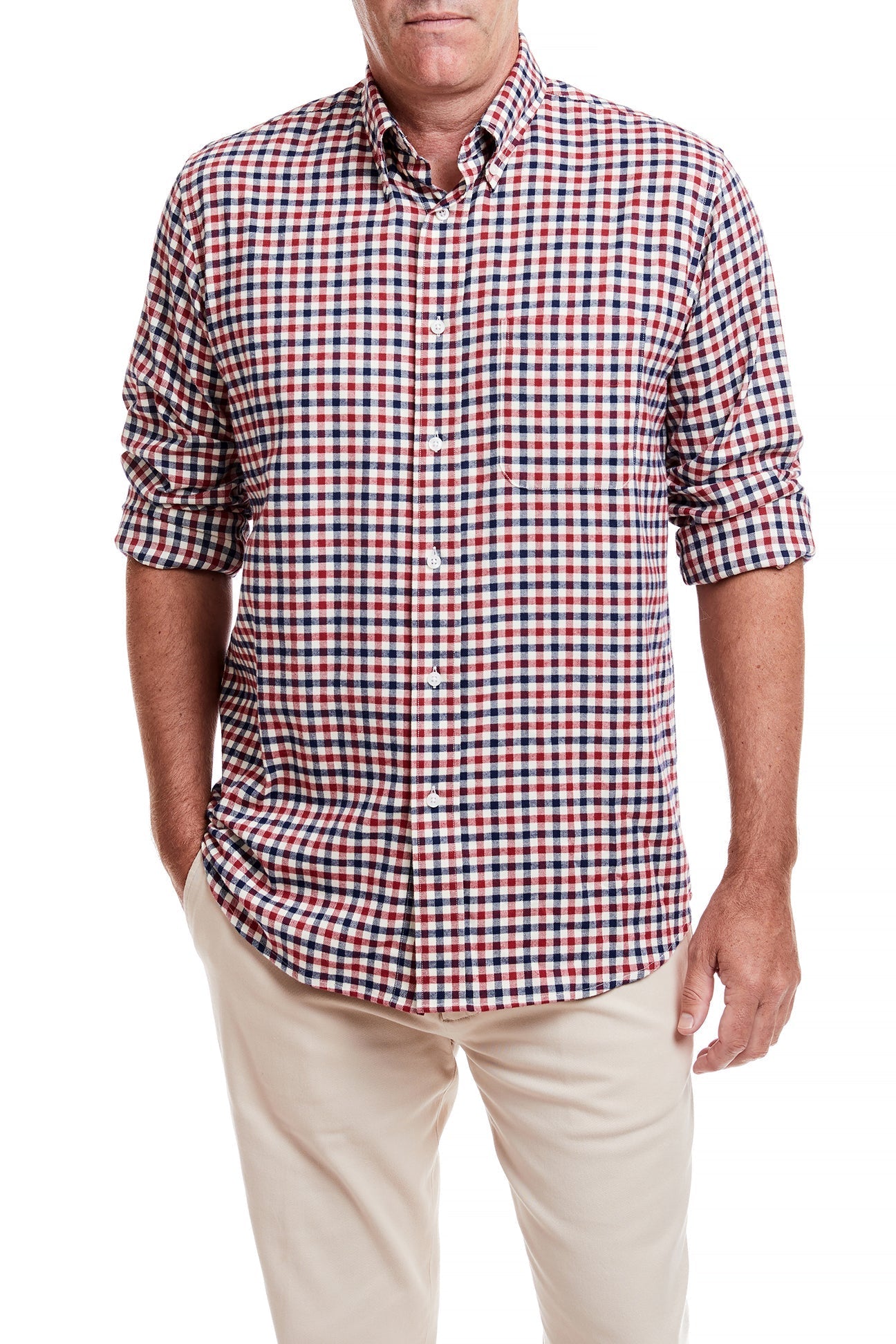 Chase Shirt Bristol Brushed Check Flannel Shirt for Men - Soft & Comfortable Casual Wear for Outdoor Activities & Fall Fashion
