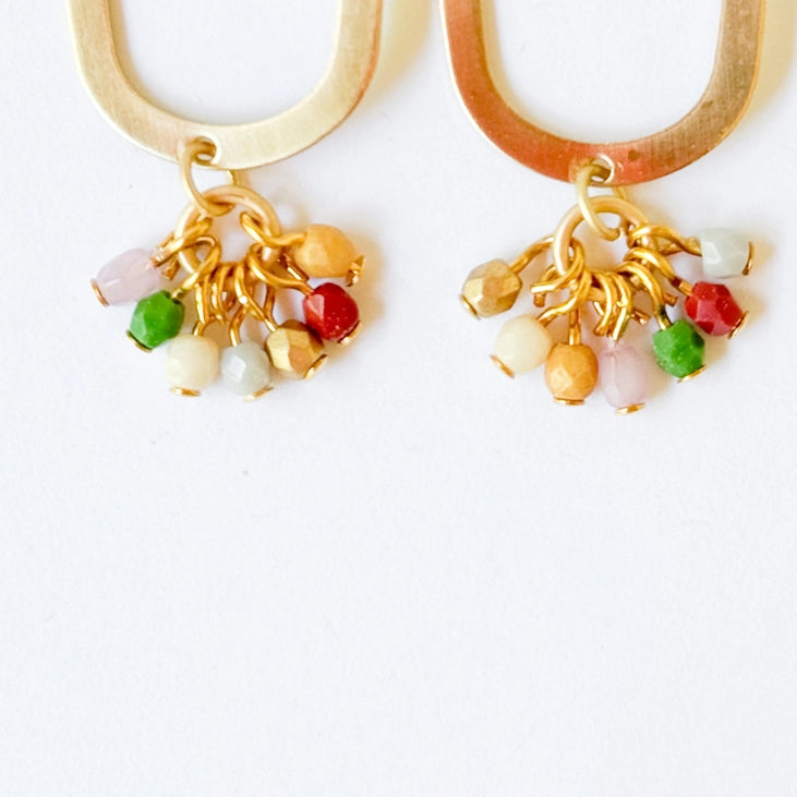 Elegant Long Light Oval Brass Earrings for Women – Boho Chic Jewelry for Everyday Wear & Special Occasions