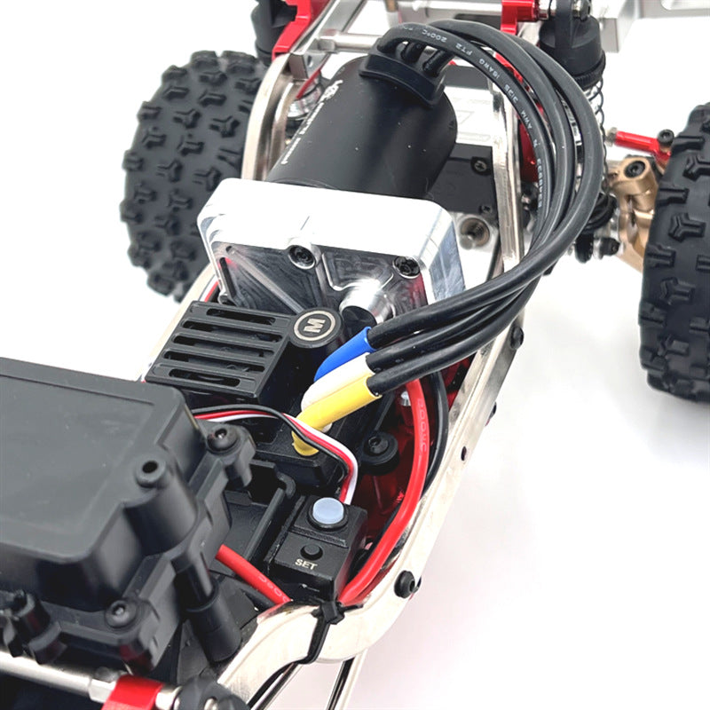 MJX Hyper Go H12Y/H12Y+ Upgrade Kit - CNC Aluminum Gearbox for RC Cars (Red/Black/Silver) | High Performance Replacement Parts for Off-Road Bashing & Racing