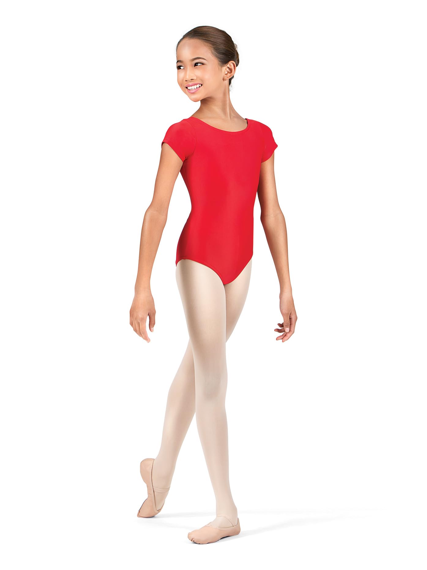 Girls Dance Leotard Short Sleeve - Ballet Gymnastics Leotards for Kids - Perfect for Ballet Class, Dance Practice & Performance