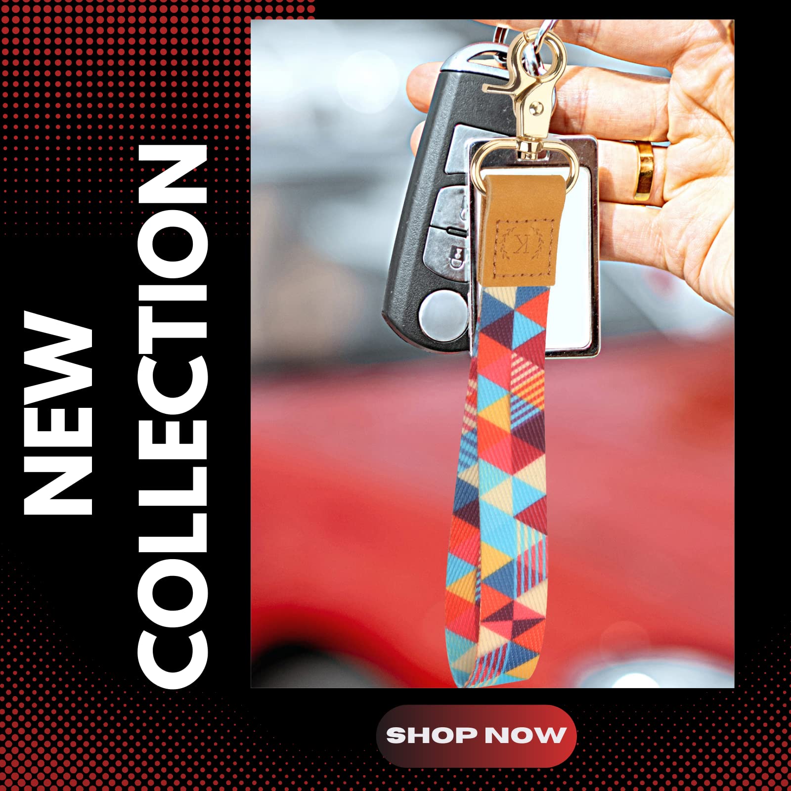 Stylish Lanyard for Keys & ID Badges - Soft Durable Polyester - for Work, Travel, Events