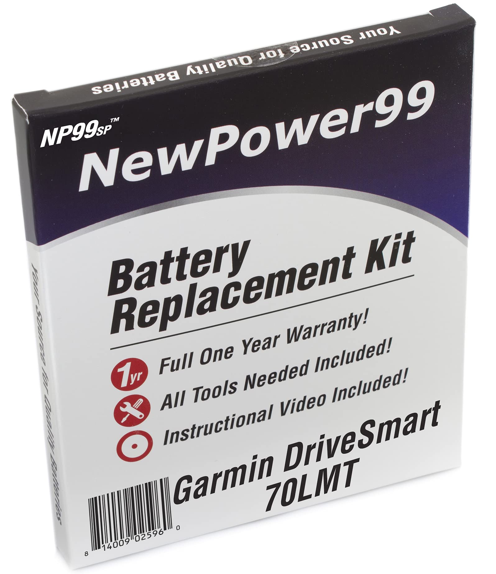 Garmin DriveSmart 70LMT Battery Replacement Kit - Includes New Battery, Step-by-Step Video Guide & Essential Tools | Perfect for DIY GPS Repair & Car Navigation Maintenance
