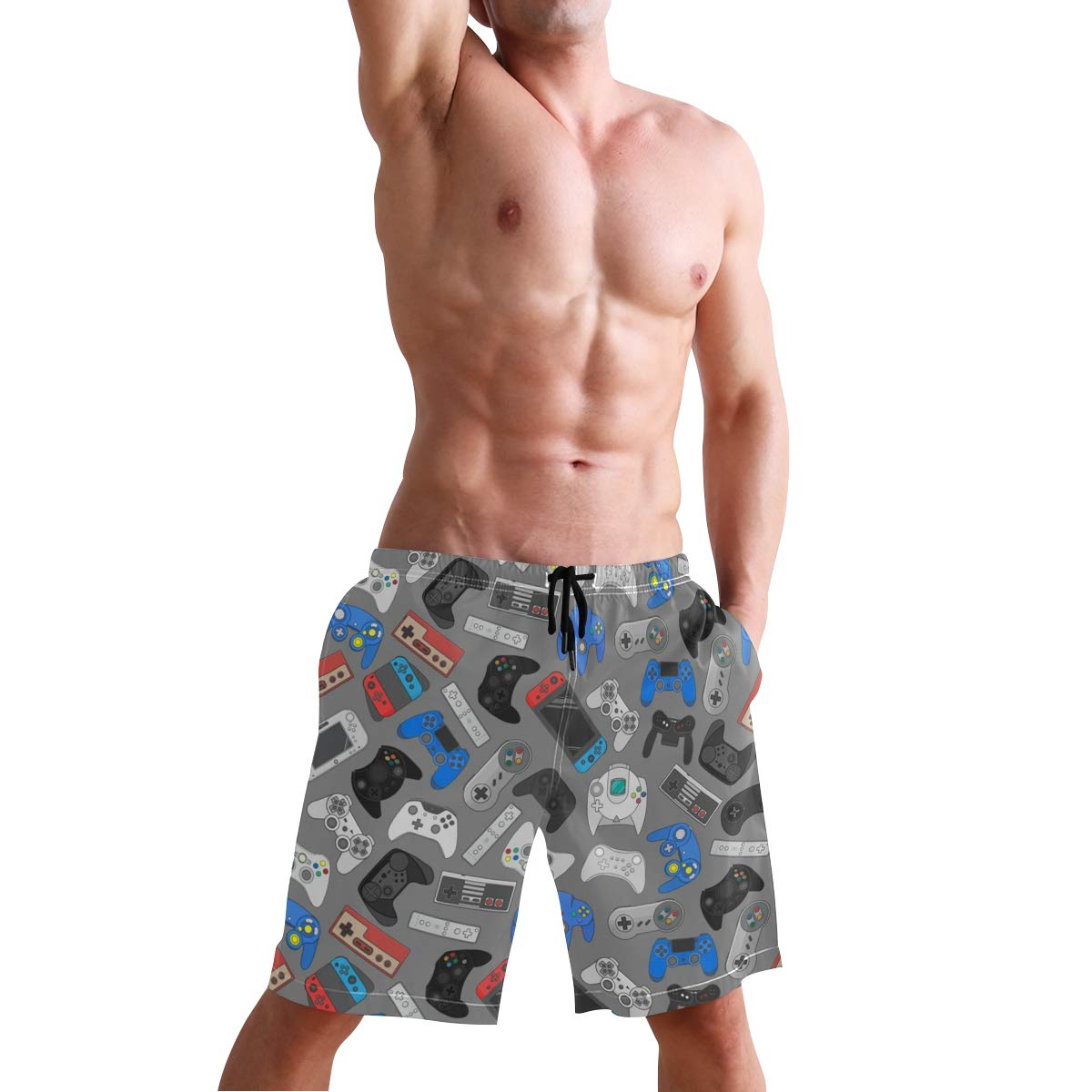 **Men's Quick Dry Swim Trunks - Lightweight Board Shorts with Drawstring for Swimming, Beach & Water Sports**