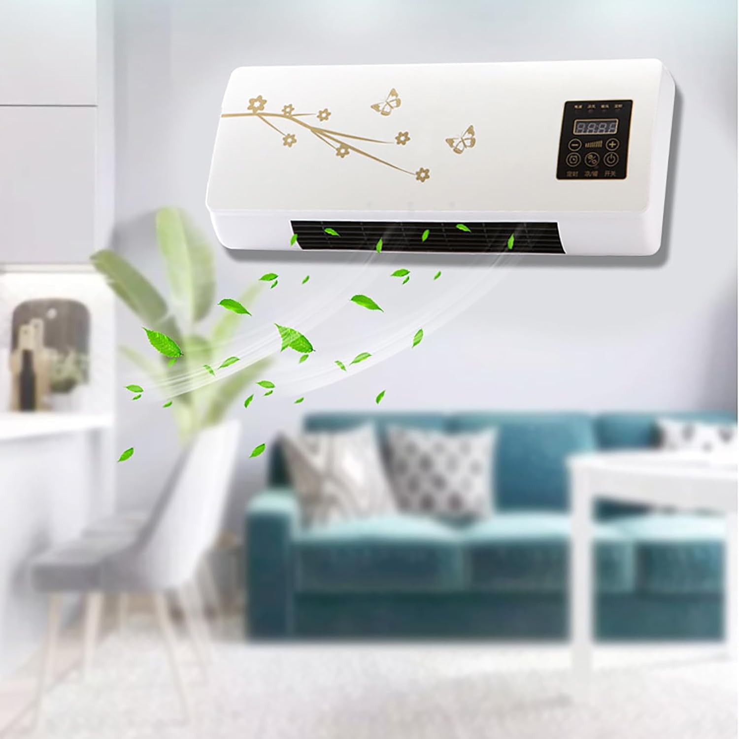 2-in-1 Smart Wall Mounted AC & Heater Combo - Portable Multifunctional Air Conditioner Fan with Heating for Home, Office, Bedroom - Perfect for Year-Round Cooling & Warmth in Small Spaces