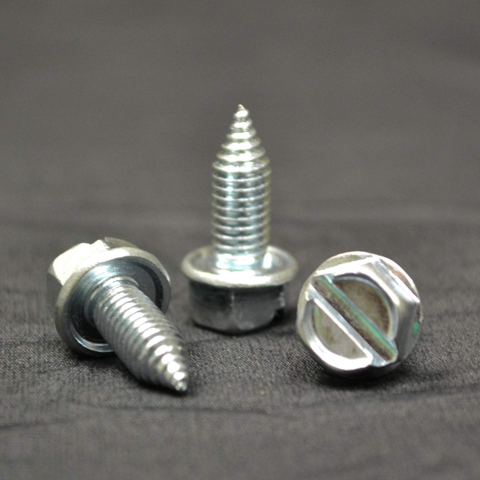 Bright Zinc Finish Cone Point License Plate Screws (5000 Pack) - Durable Rust-Resistant Fasteners for Cars, Trucks & Trailers - Perfect for Auto Repair, Vehicle Registration & DIY Projects