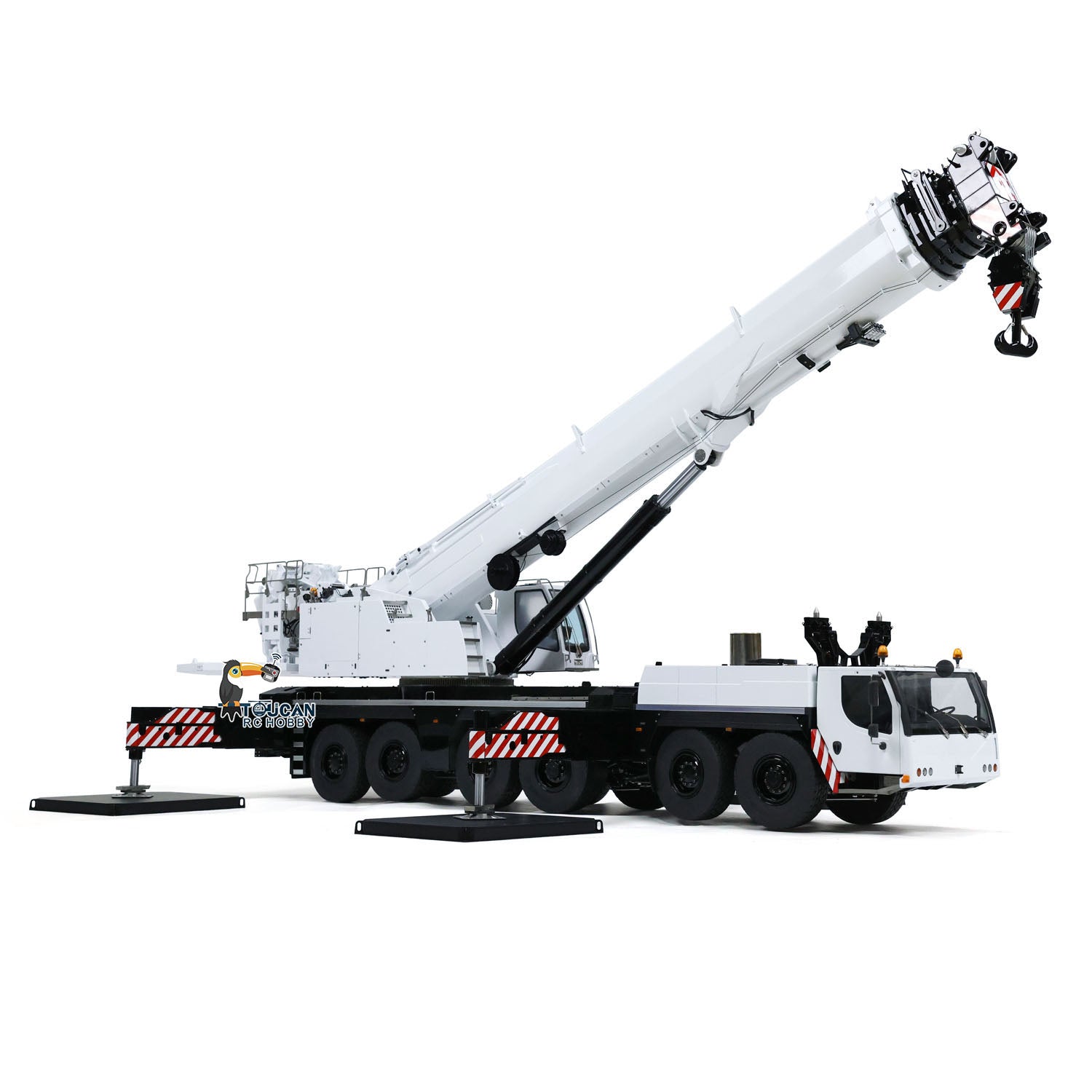 Eyewhale 1/14 Scale RC Hydraulic Mobile Crane Truck - Heavy Duty Construction Vehicle Model with FlySky PL18EV Remote Control - Perfect for Hobbyists, Collectors & Construction Enthusiasts
