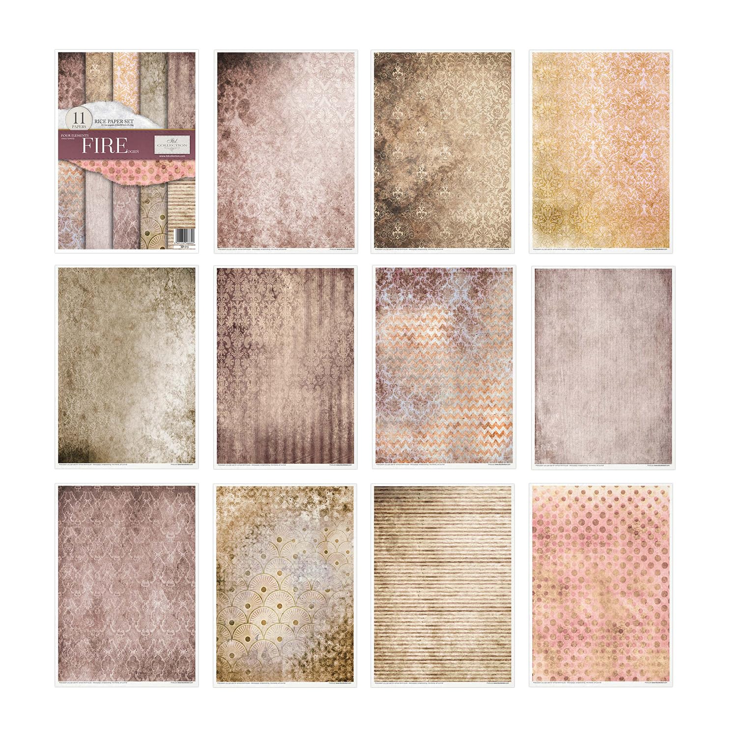 Four Elements Fire Rice Paper RP013 - 29.7 x 21 cm Premium Art Paper for Calligraphy, Watercolor & Sumi-e Painting | Perfect for Artists, Students & DIY Craft Projects