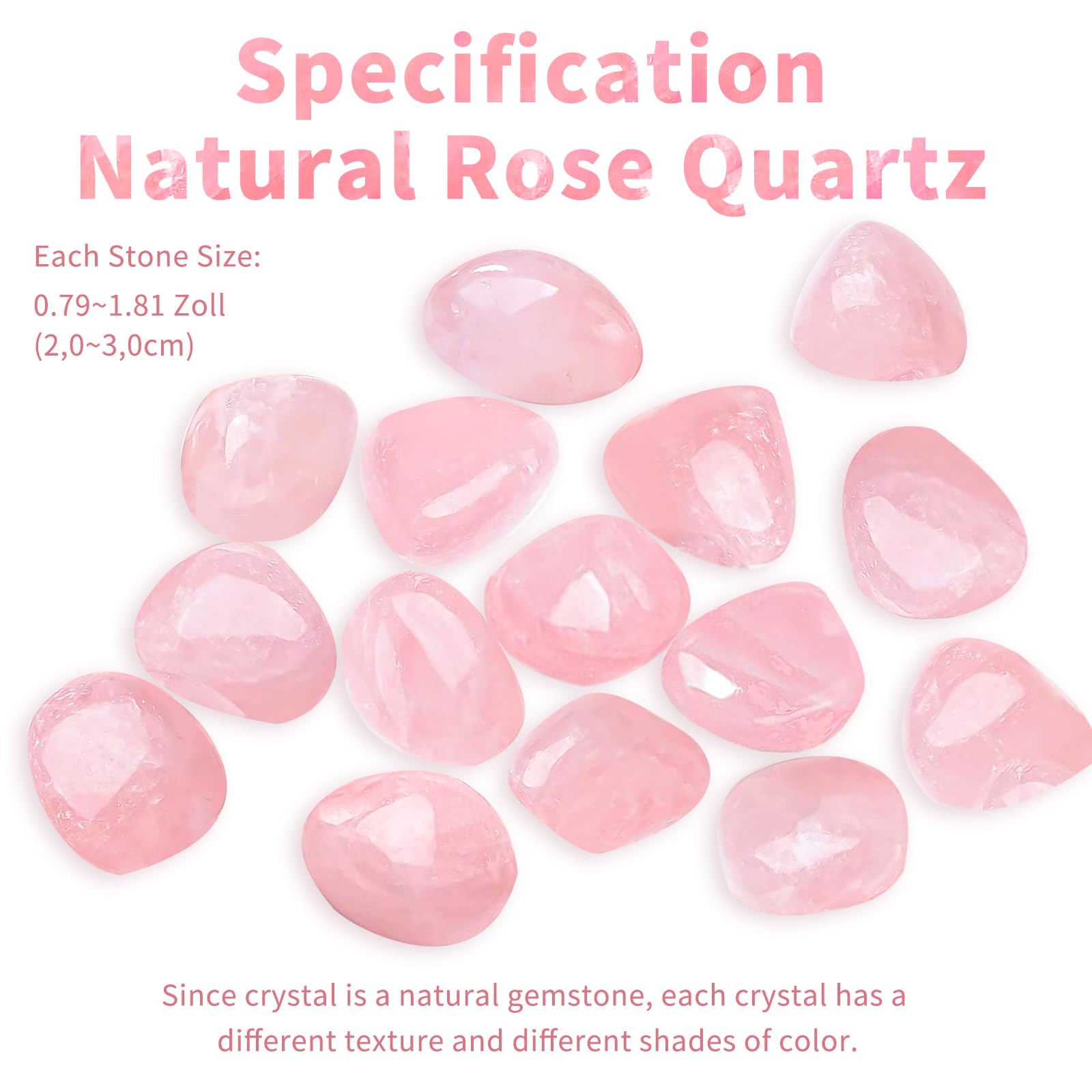 Natural Rose Quartz Stones 2-3cm Raw Pink Quartz Crystals for Anxiety Relief & Stress Reduction - Healing Crystal for Meditation, Reiki, Home Decor & Jewelry Making (Random Quantity)