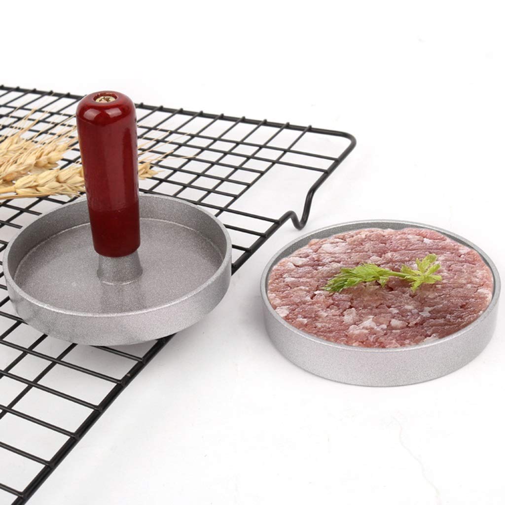 Stainless Steel Burger Press & Patty Maker Set - 2-Piece Aluminum Alloy Hamburger Mold for Beef, Meat - Perfect for BBQ, Grilling & Home Cooking