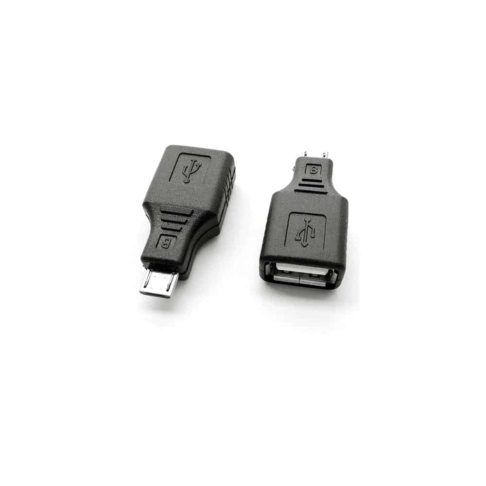 USB A Female to USB Micro B Male Adapter Converter - OTG Cable for Smartphones, Tablets, Cameras - Connect Devices to USB Ports for Charging & Data Transfer