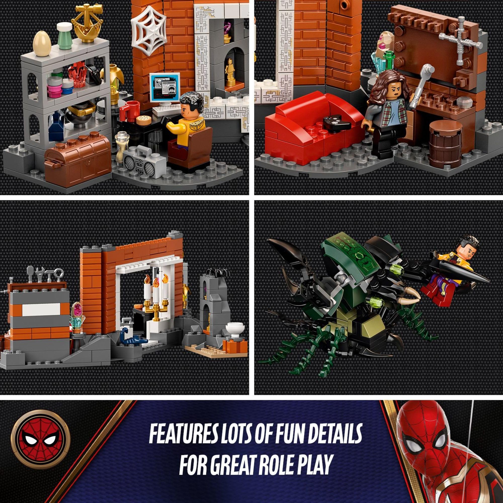 LEGO Marvel Spider-Man at The Sanctum Workshop 76185 Building Kit (355 Pieces) – Superhero Toy for Kids & Collectors – Perfect for Creative Play & Marvel Fan Gifts
