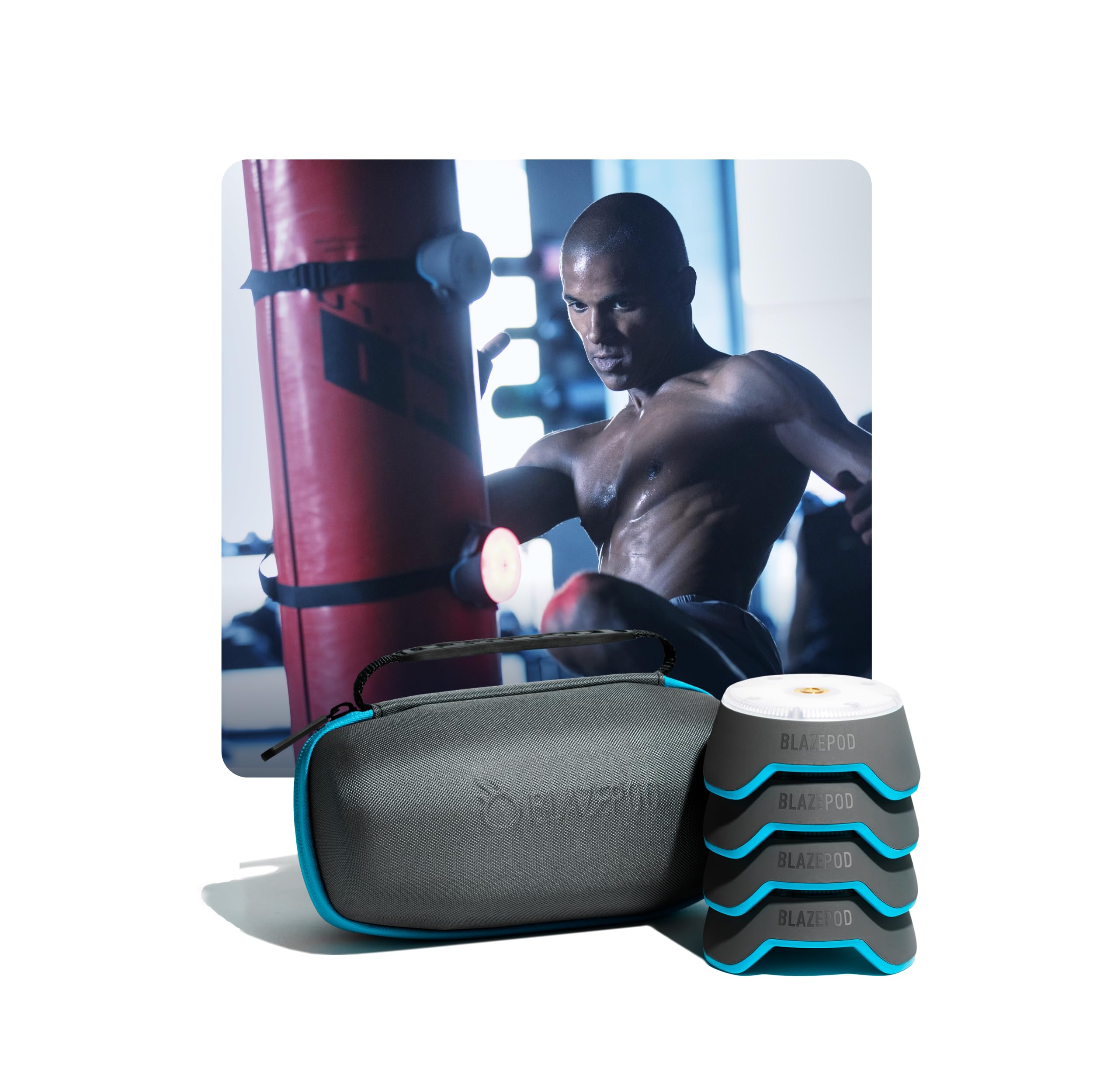 BlazePod LED Flash Reflex Training Pods for Boxing & Martial Arts - Improve Speed, Agility & Reaction Time | Boxing Gym & Dojo Equipment for Coaches & Athletes | Perfect for MMA, Kickboxing & Fitness Training