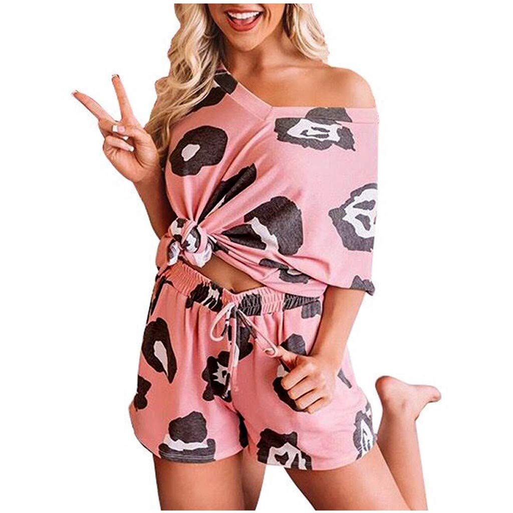 Women's Tie Dye Pajama Set - Soft Short Sleeve Sleepwear & Lounge Pants 2-Piece PJ Set for Comfortable Nightwear | Perfect for Sleepovers, Relaxing at Home & Vacation Wear