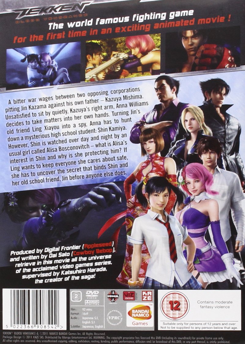 Tekken: Blood Vengeance - Action Anime Movie DVD | Perfect for Martial Arts & Anime Fans | Home Theater & Collector's Edition