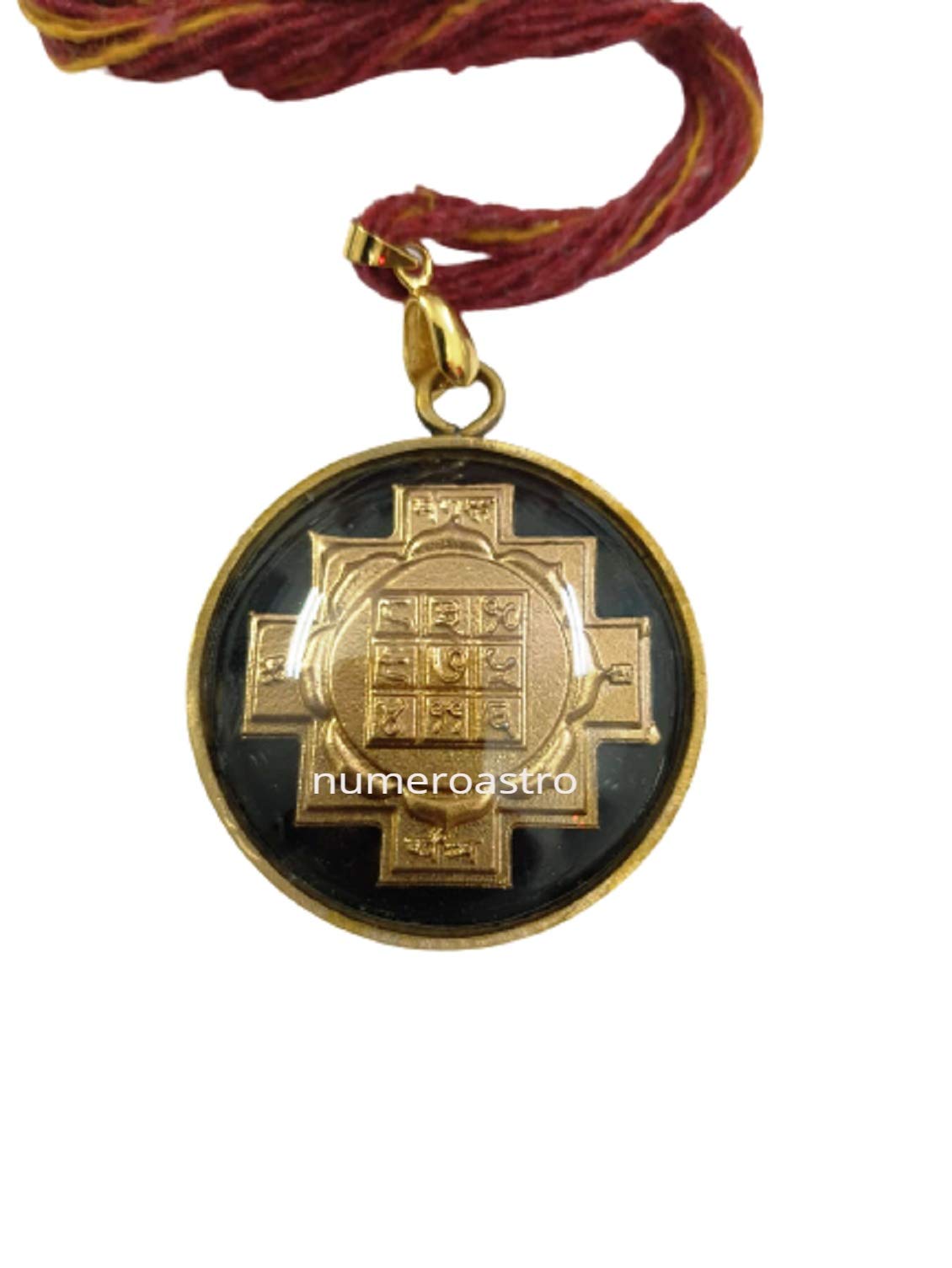 Pure Brass Shri Mangal Yantra Pendant - Authentic Vedic Jewelry for Good Luck & Protection | Spiritual Gift for Meditation, Home Decor & Positive Energy
