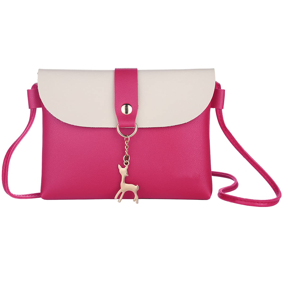 AISPARKY Women's Small Crossbody Bag - PU Leather Mini Purse with Adjustable Strap & Gold Chain, Stylish Shoulder Bag for Girls and Women - Perfect for Daily Use, Travel, and Parties