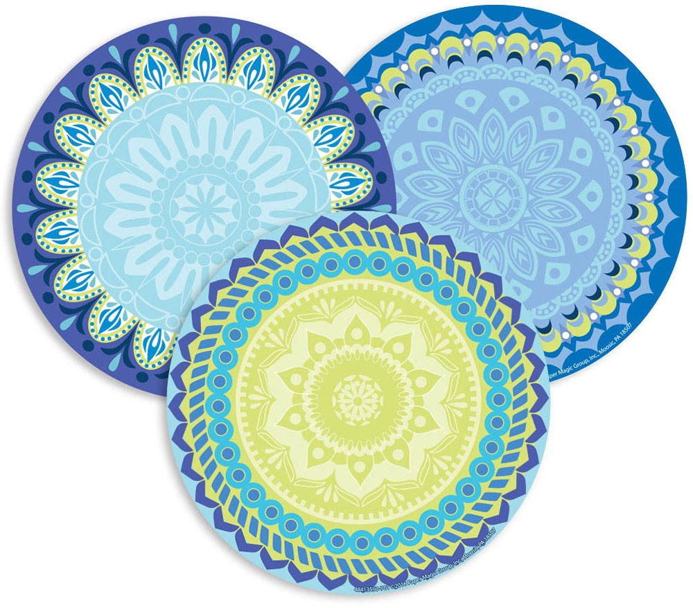 Blue Harmony Assorted Round Paper Cut Outs - Colorful Decorative Scrapbooking Embellishments for DIY Crafts, Party Decorations, and School Projects