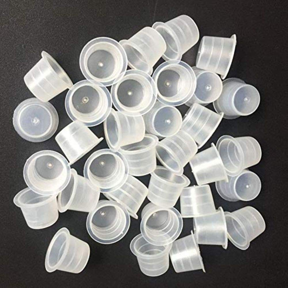 Premium Tattoo Ink Caps 1000pcs - #15 Large Size Disposable Pigment Cups for Microblading & Tattoo Machine Kits - Professional Tattoo Supplies for Artists & Studios - Perfect for Eyebrow Tattooing & Body Art Sessions