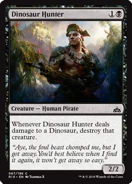 Magic: The Gathering Dinosaur Hunter Mystery Booster Card - Rivals of Ixalan Expansion for MTG Collectors & Players - Perfect for Commander, Standard & Casual Gameplay