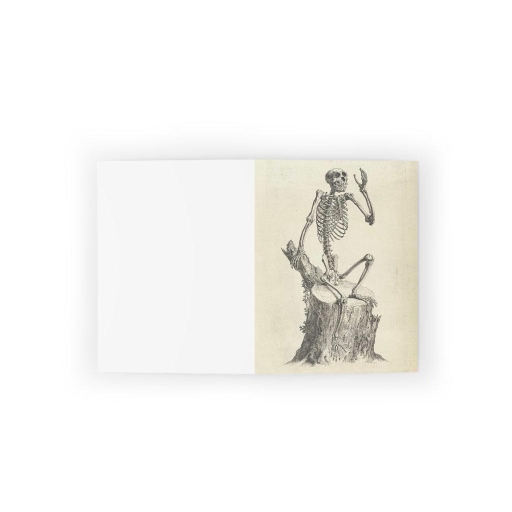 Thoughtful Skeleton Greeting Card Pack - 10 Unique Halloween Cards with Envelopes - Perfect for Spooky Parties, Trick-or-Treat Favors & Gothic Home Decor