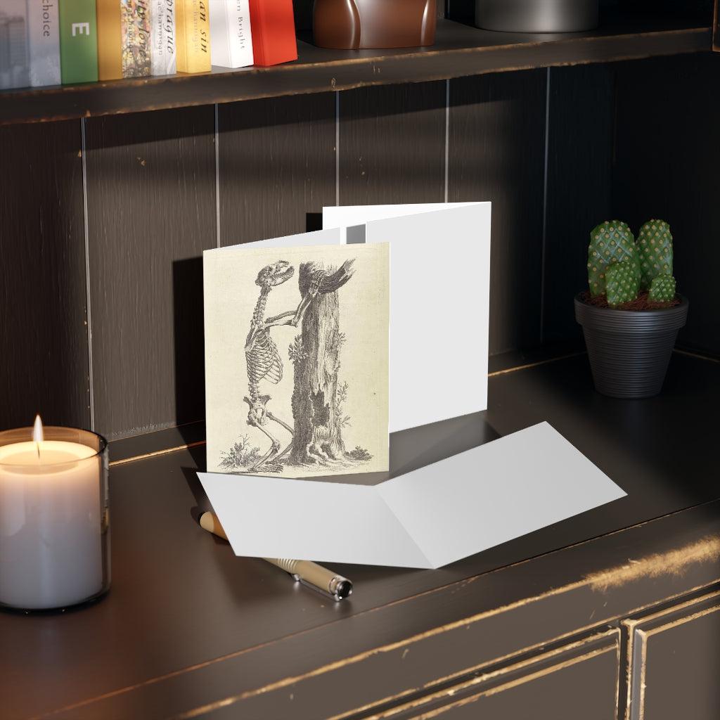 Halloween Bear Skeleton Greeting Cards - 10-Pack Spooky Animal Themed Stationery for Scary Party Invitations, DIY Crafts & Gothic Decor | Perfect for Halloween, Horror Parties & Dark Aesthetic Lovers