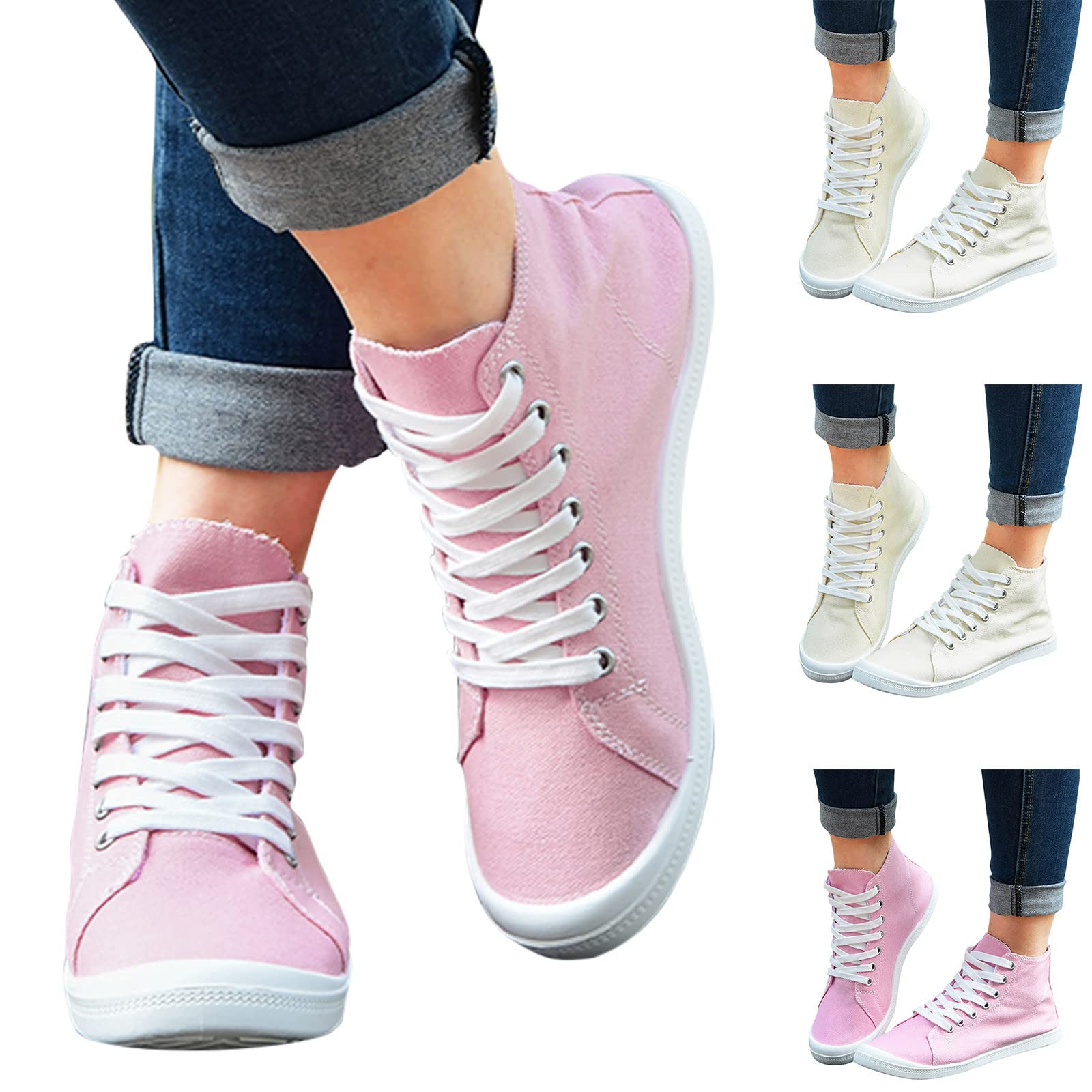 Gibobby Women's Casual Summer Sandals - Breathable Flat Slope Shoes for Ladies | Comfortable Pink Fashion Footwear for Beach, Walking & Daily Wear