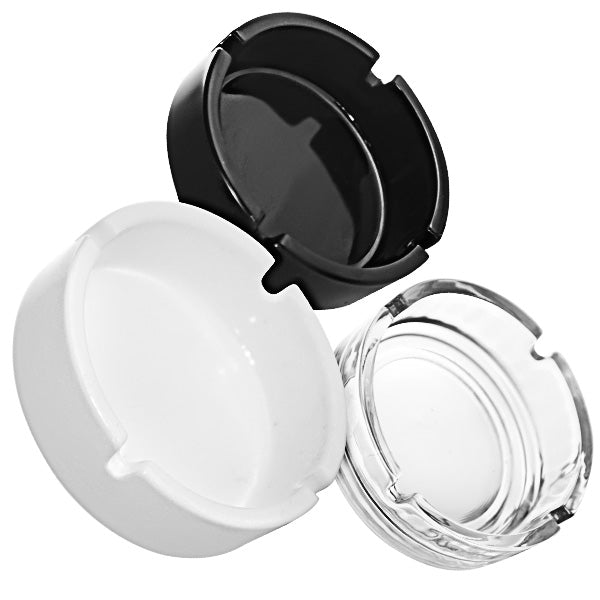 Premium Glass Ashtrays by BarConic® - Set of 6 or Bulk Case of 72 | Durable & Stylish for Bars, Restaurants, Outdoor Smoking Areas, and Home Use