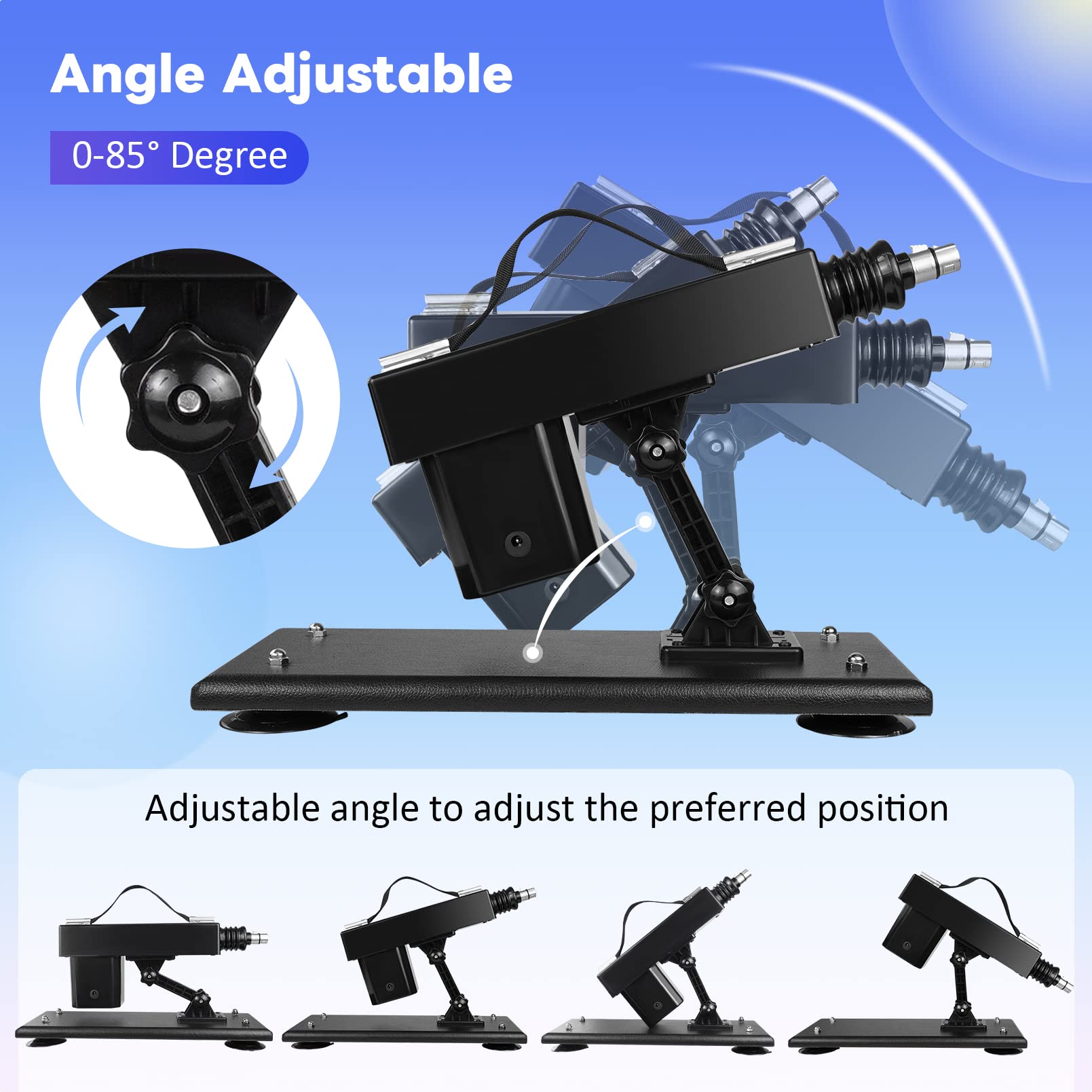 Automatic Thrusting Sex Machine for Women & Men - Adult Love Machine with 3 XLR Connector, Suction Cup & Dildo Attachments | Powerful Sex Toy for Couples Play, Solo Pleasure & BDSM Scenes