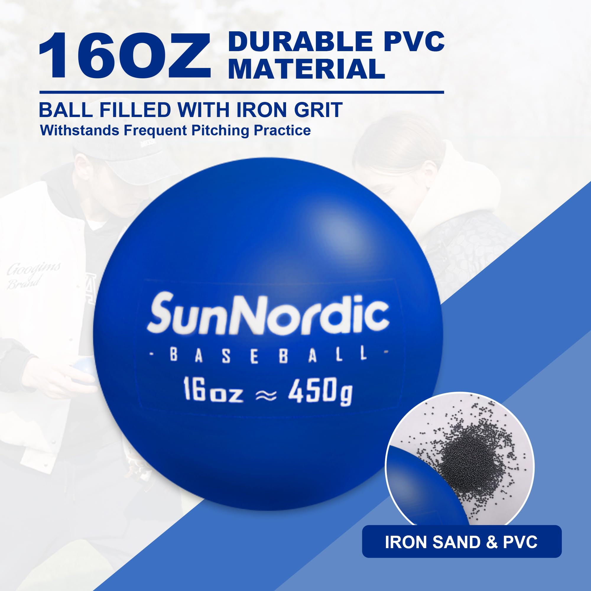 9 Pack Weighted Baseballs (16 oz) - Professional Hitting & Pitching Training Balls for Power Improvement - Perfect for Baseball Practice, Batting Drills & Strength Training - Suitable for All Skill Levels from Beginners to Pros