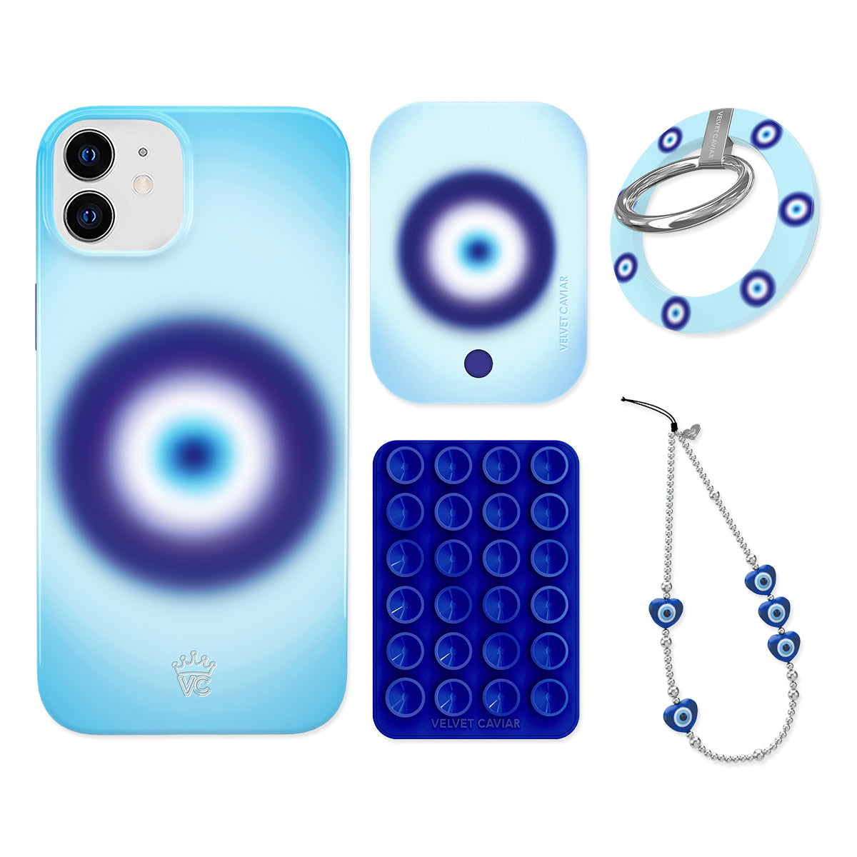 Evil Eye Aura iPhone Case with Grip - Protective Phone Cover for iPhone 13/14/15 Pro Max - Stylish Accessory for Women, Trendy Gift Idea for Birthday & Travel