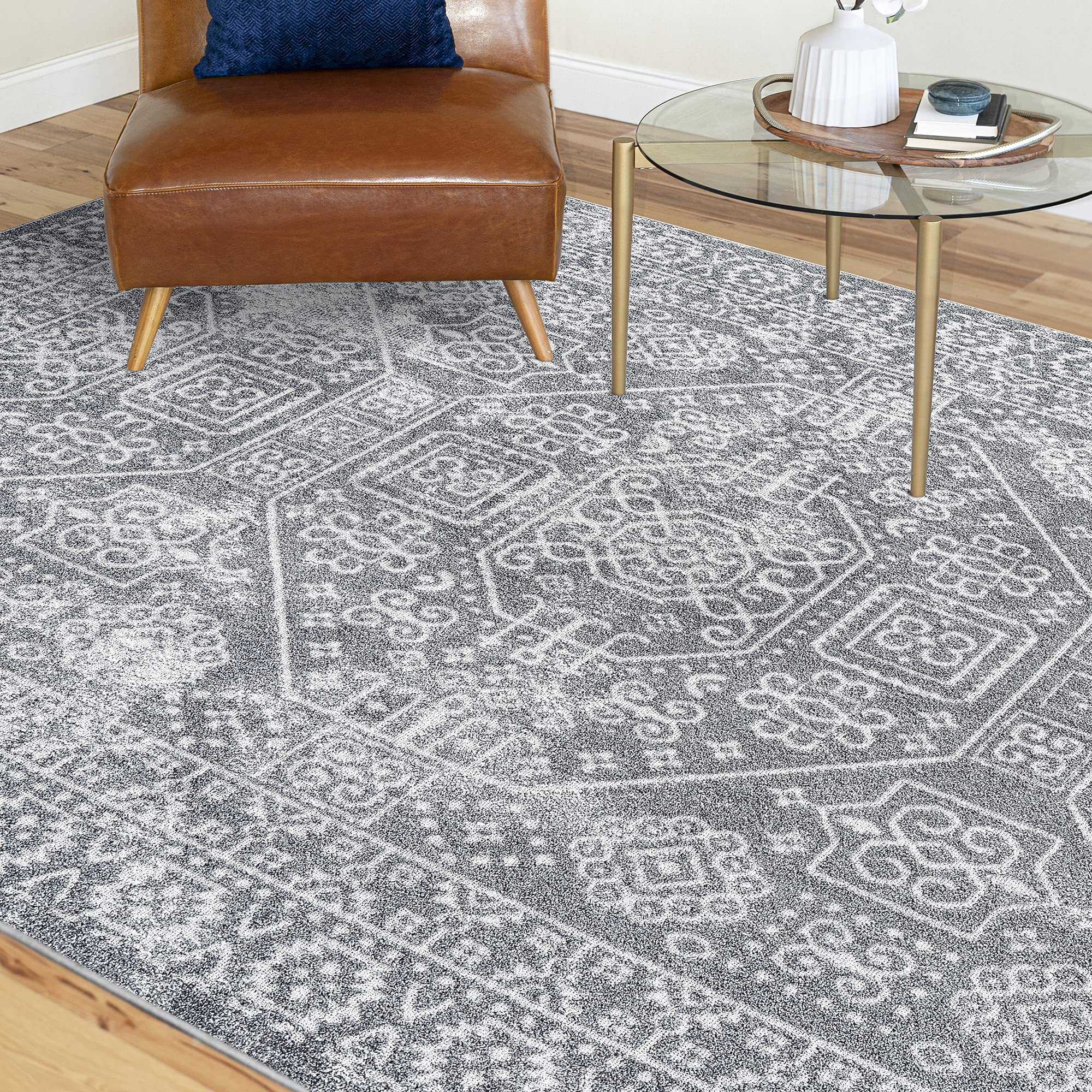 Large 8x10 Area Rug - Soft Traditional Oriental Carpet for Living Room, Dining Room & Bedroom - Indoor Entryway Runner - Perfect for Home Decor & Cozy Spaces