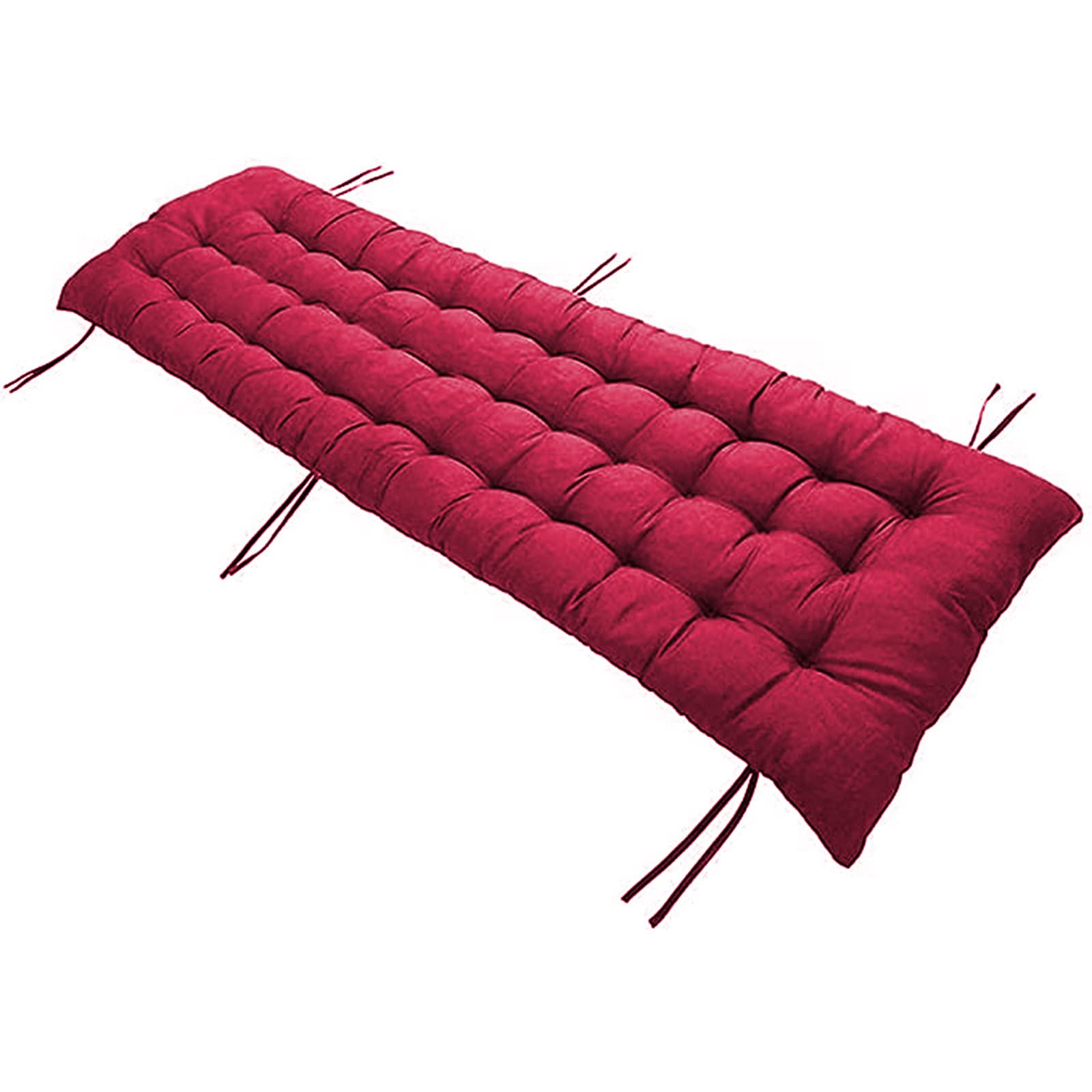 Outdoor Indoor Bench Cushion 48x120cm - Non-Slip Garden Swing Chair Cushion, Rectangle Furniture Sofa Pad for Patio, Deck, Porch - Waterproof & Durable (Red) - Perfect for Relaxing in Backyard, Poolside or Sunroom