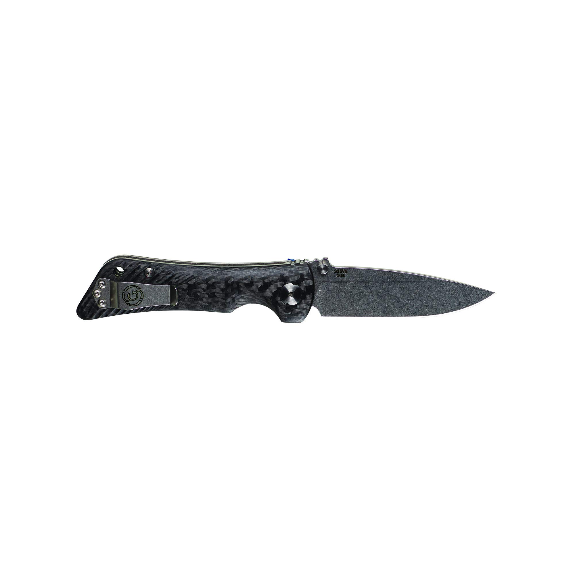 Southern Grind Spider Monkey Drop Point Folding Knife - Carbon Fiber Handle, Razor Sharp EDC Pocket Knife for Outdoor Camping, Hiking & Survival Gear