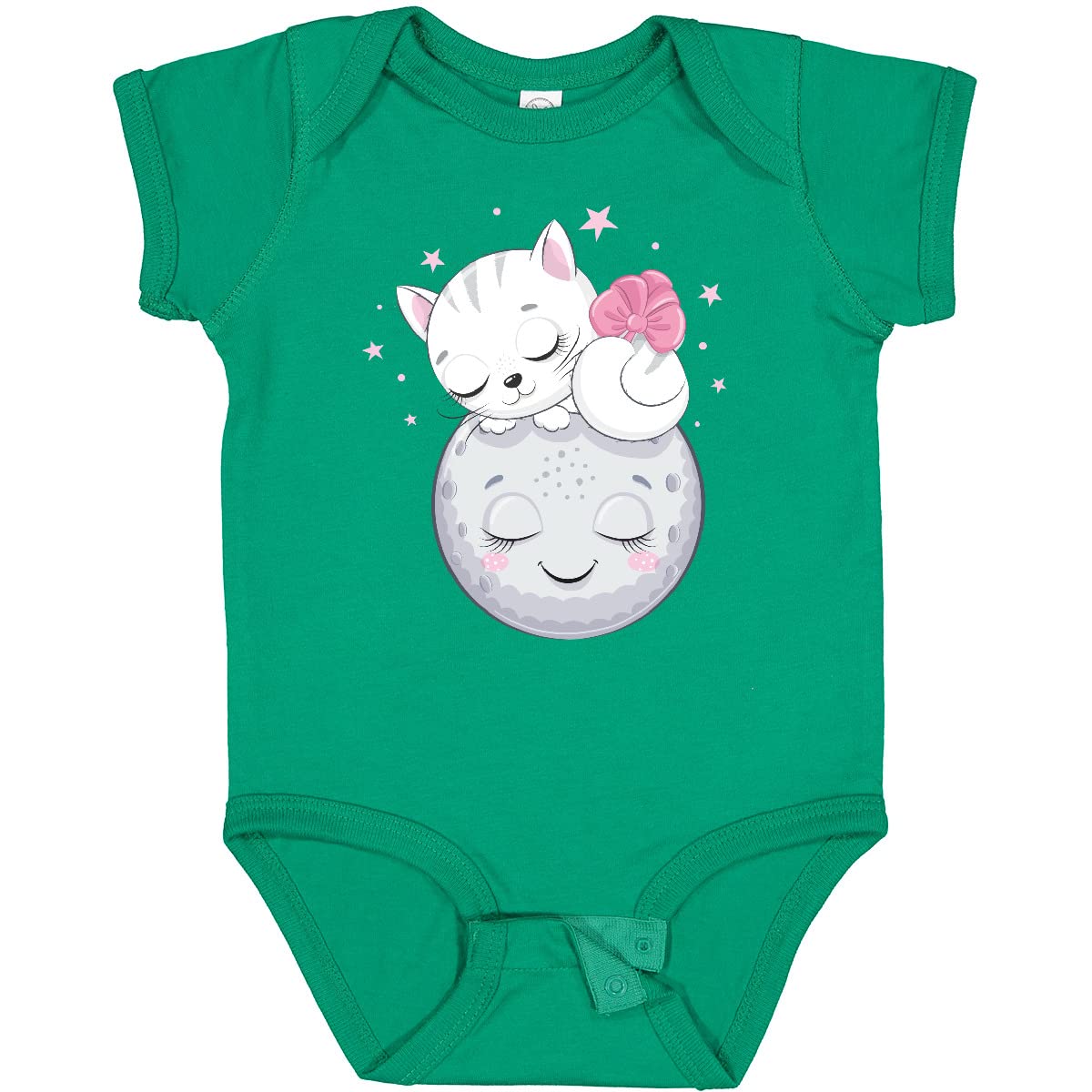 Inktastic Cat on The Moon Baby Bodysuit - Cute Astronaut Cat Print Onesie for Newborns & Infants - Perfect for Nursery, Photo Shoots & Everyday Wear