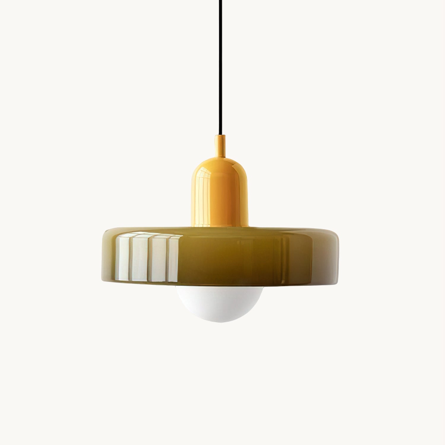 Modern Disc Orb Pendant Light Fixture - Sleek Minimalist Ceiling Lighting for Dining Room, Kitchen, Bedroom & Living Room Decor