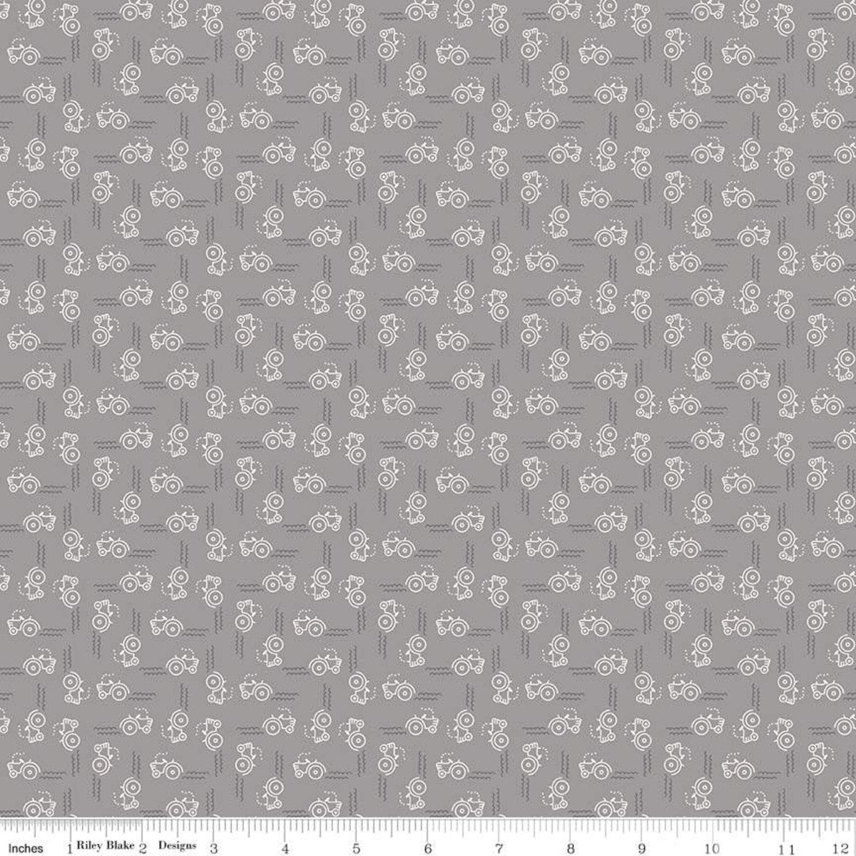 Lori Holt Farm Girl Vintage Companion Fabric - Tractor Steel Print by the Yard | Perfect for Quilting, Sewing & DIY Home Decor Projects